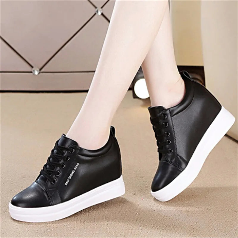Women Waterproof Wedges Casual Shoes Platform Heel Sneakers