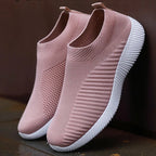 Women Shoes Breathable Flats Elastic Flat Shoes For Women Sneakers, Lightweight