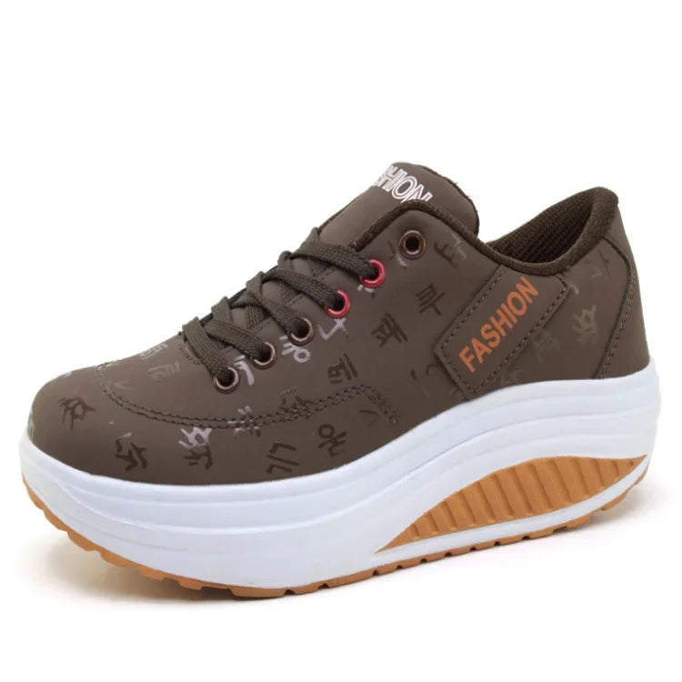 Women's Shoes Outdoor Casual Shoes Platform Vulcanized Shoes. Plus Size Lace-up Sneakers