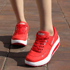 Women's Shoes Outdoor Casual Shoes Platform Vulcanized Shoes. Plus Size Lace-up Sneakers