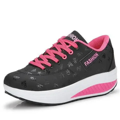 Women's Shoes Outdoor Casual Shoes Platform Vulcanized Shoes. Plus Size Lace-up Sneakers