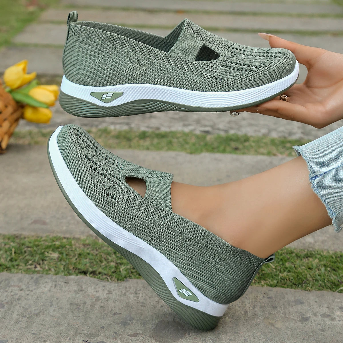 women's summer shoes - casual sneaker, simple, four seasons general light flat  Solid women shoes