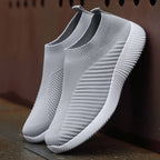 Women Shoes Breathable Flats Elastic Flat Shoes For Women Sneakers, Lightweight