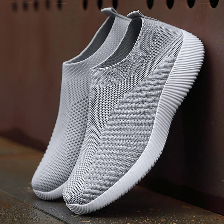 Women Shoes Breathable Flats Elastic Flat Shoes For Women Sneakers, Lightweight