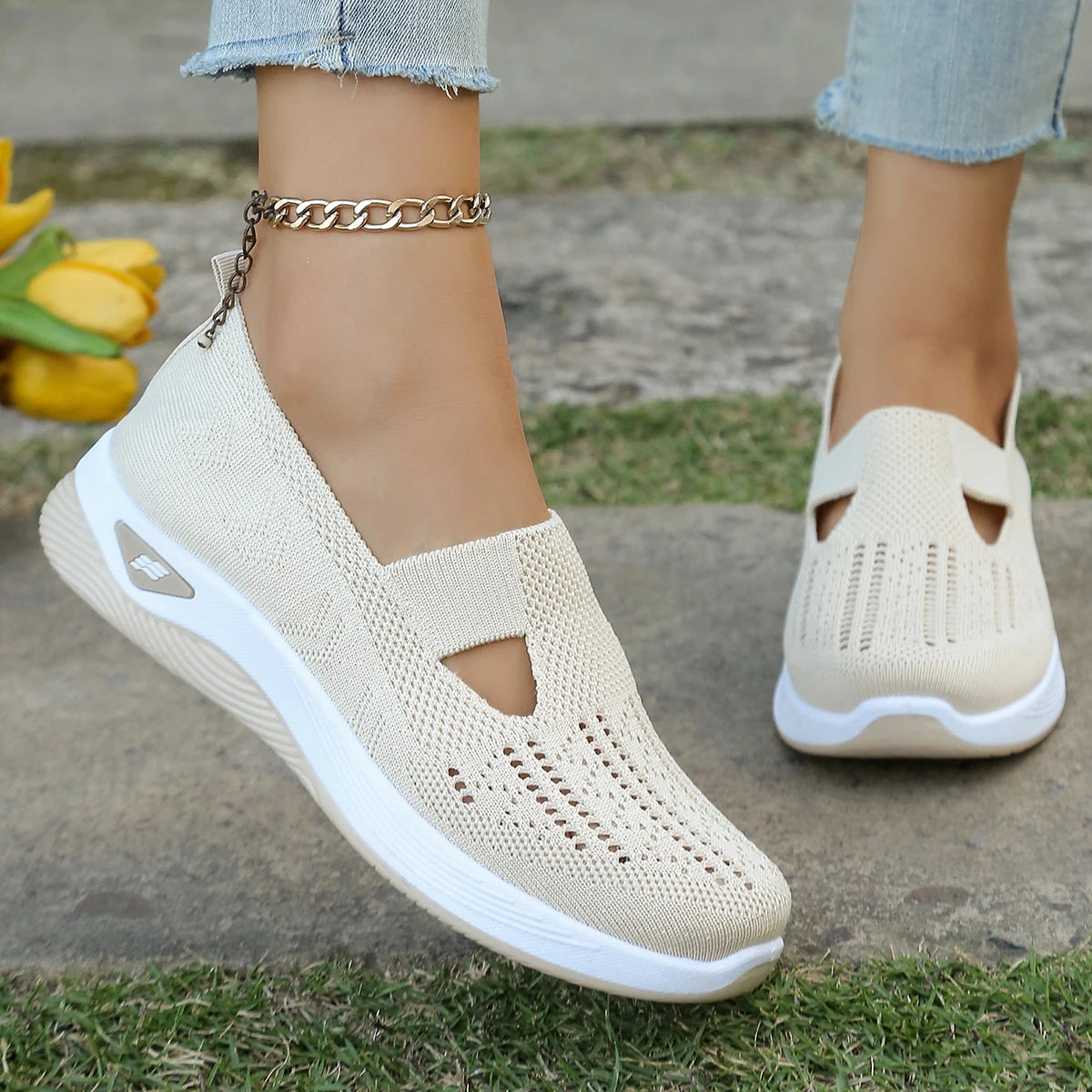 women's summer shoes - casual sneaker, simple, four seasons general light flat  Solid women shoes