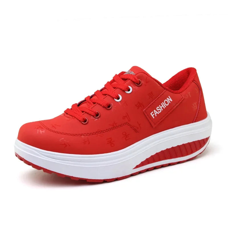 Women's Shoes Outdoor Casual Shoes Platform Vulcanized Shoes. Plus Size Lace-up Sneakers