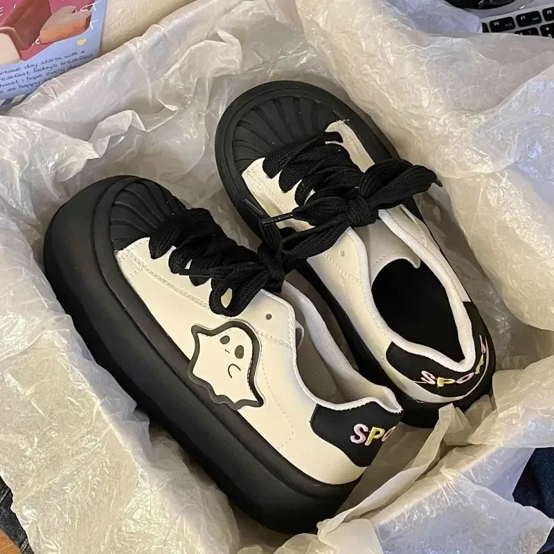 Shoes for Women  Round Toe Comfortable and Elegant Walking Aesthetic Vulcanized Shoe