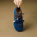 Women's Casual Sneakers Round Toe. Stylish Trend Luxury High Quality Blue Vulcanize